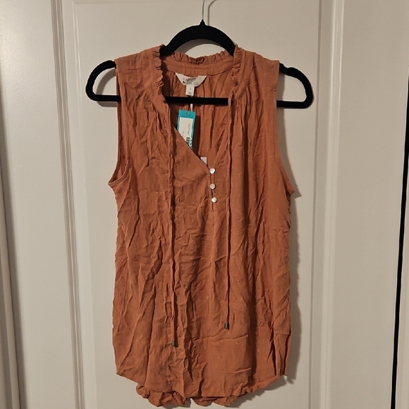 Market & Spruce Sleeveless Blouse - Terracotta - Picture 1 of 4
